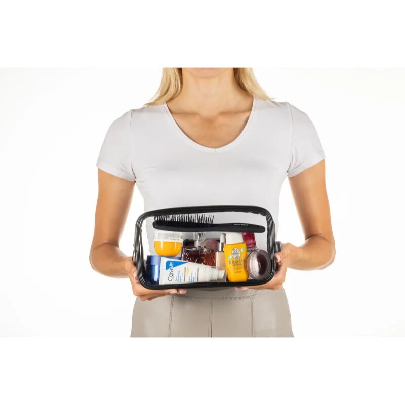 Notino Travel Collection Clear Organizer Set potovalni set za kozmetiko Black