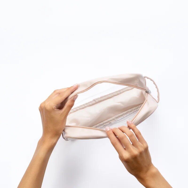 Notino Travel Collection Large Clear Organizer prozorna kozmetična torbica L Beige 1 kos