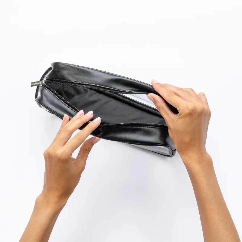 Notino Travel Collection Large Clear Organizer prozorna kozmetična torbica L Black 26x14x85 cm 1 kos