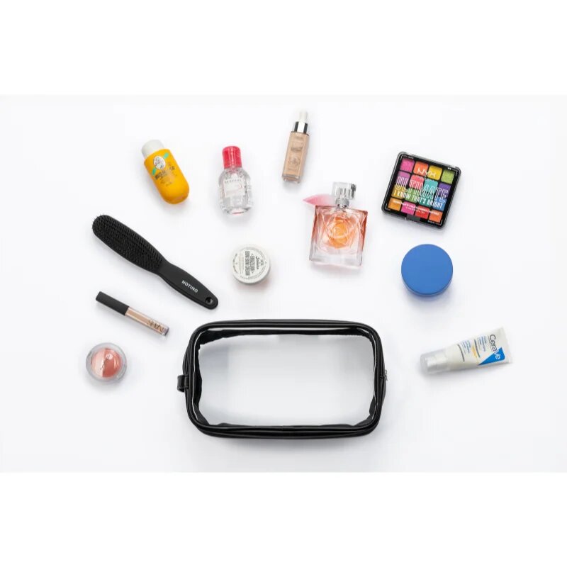 Notino Travel Collection Large Clear Organizer prozorna kozmetična torbica L Black 26x14x85 cm 1 kos