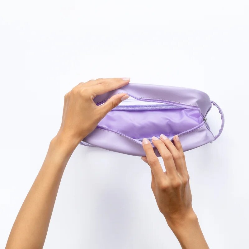 Notino Travel Collection Large Clear Organizer prozorna kozmetična torbica L Purple 1 kos
