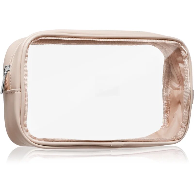 Notino Travel Collection Medium Clear Organizer prozorna kozmetična torbica M Beige 24x125x5 cm 1 kos