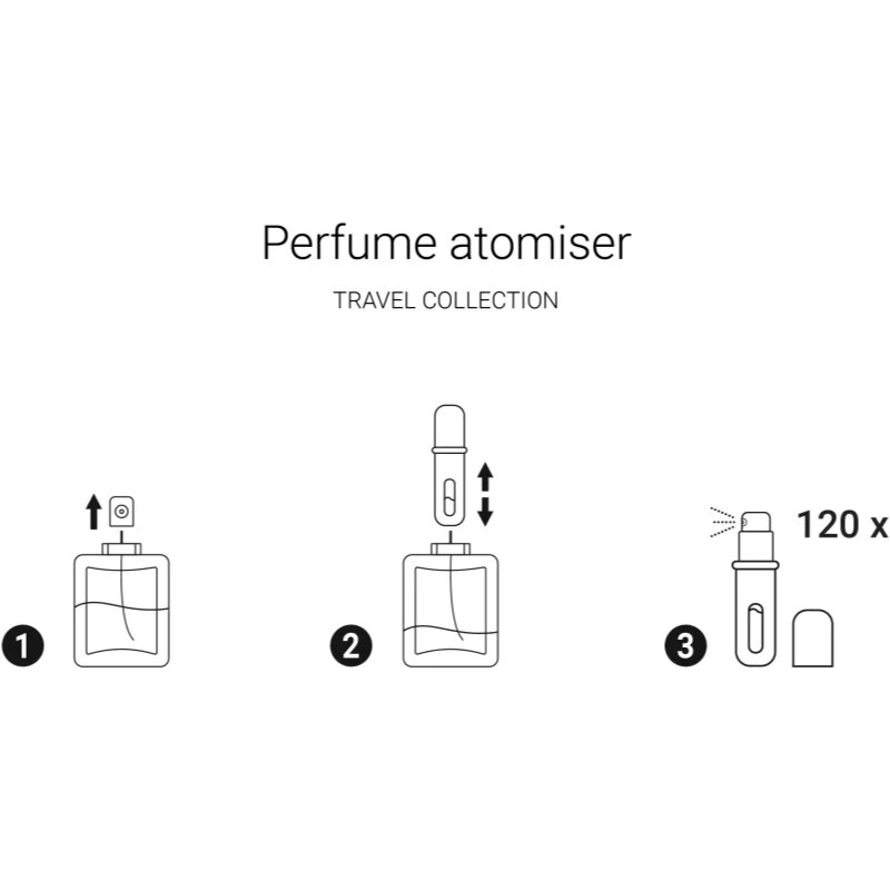 Notino Travel Collection Perfume Atomiser polnilno razpršilo za parfum Silver 5 ml