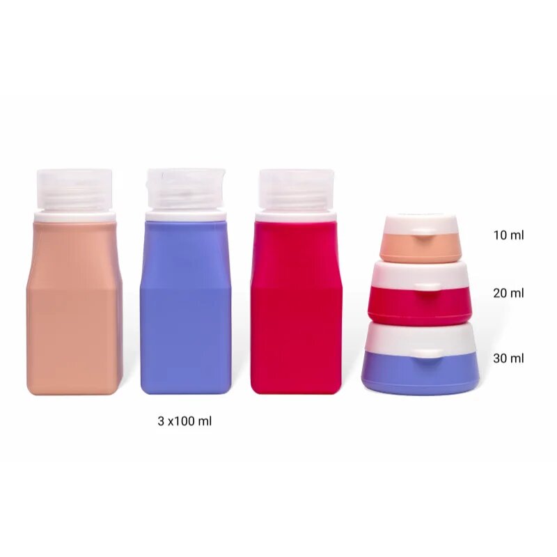 Notino Travel Collection Silicone Travel Bottles Set potovalne stekleničke
