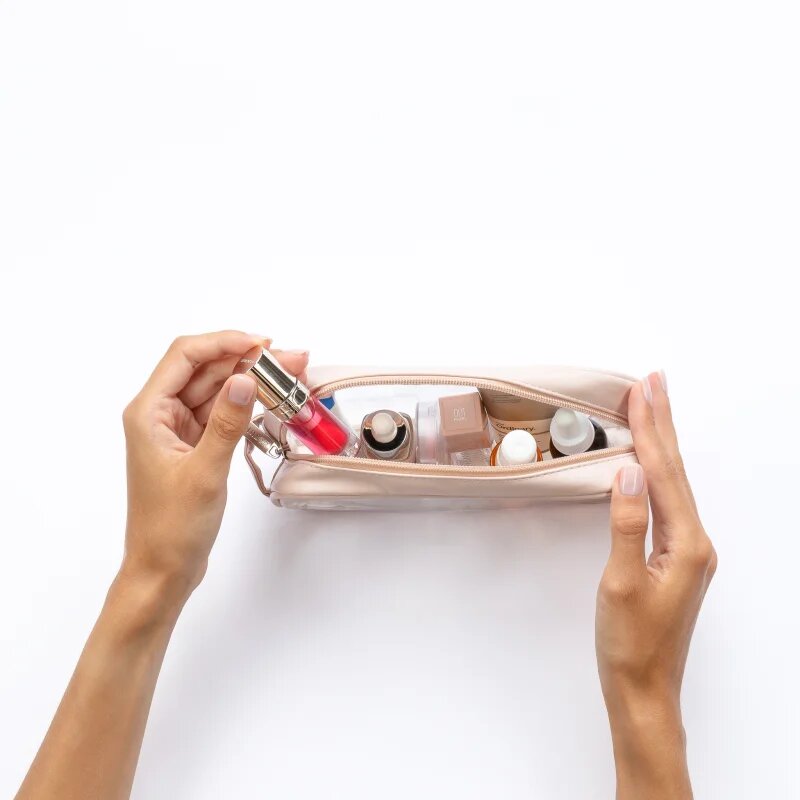 Notino Travel Collection Small Clear Organizer prozorna kozmetična torbica transparenten (M)transparentna (F)transparentno (N) S Beige 20x10x5 cm 1 ko