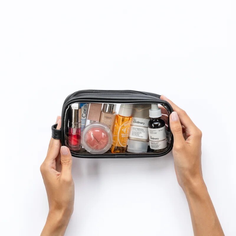 Notino Travel Collection Small Clear Organizer prozorna kozmetična torbica transparenten (M)transparentna (F)transparentno (N) S Black 20x10x5 cm 1 ko
