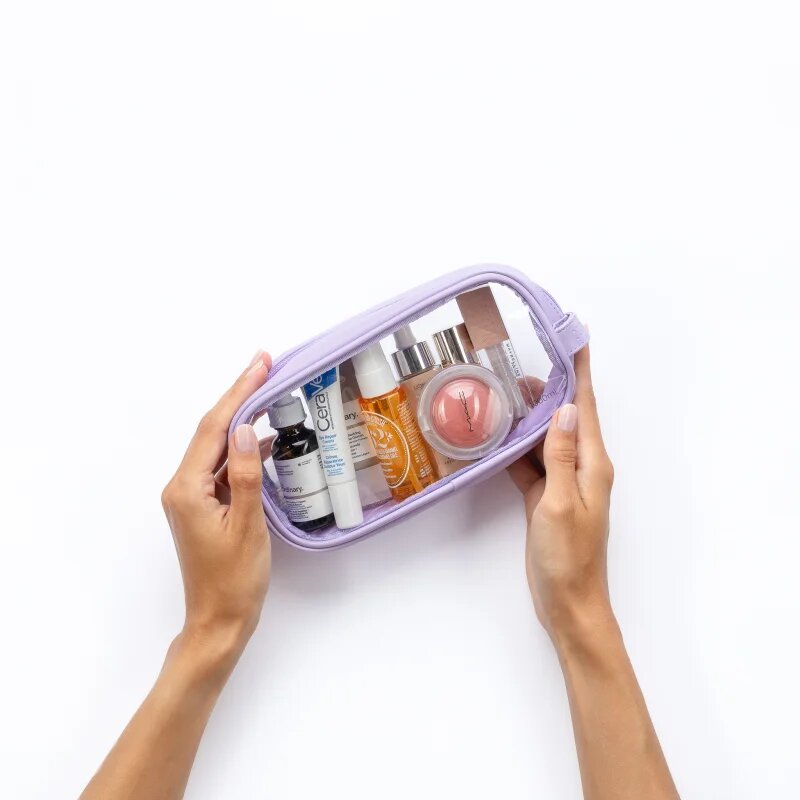 Notino Travel Collection Small Clear Organizer prozorna kozmetična torbica transparenten (M)transparentna (F)transparentno (N) S Purple 20x10x5 cm 1 k