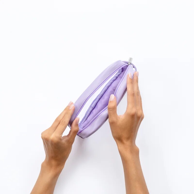 Notino Travel Collection Small Clear Organizer prozorna kozmetična torbica transparenten (M)transparentna (F)transparentno (N) S Purple 20x10x5 cm 1 k