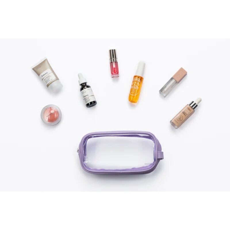 Notino Travel Collection Small Clear Organizer prozorna kozmetična torbica transparenten (M)transparentna (F)transparentno (N) S Purple 20x10x5 cm 1 k