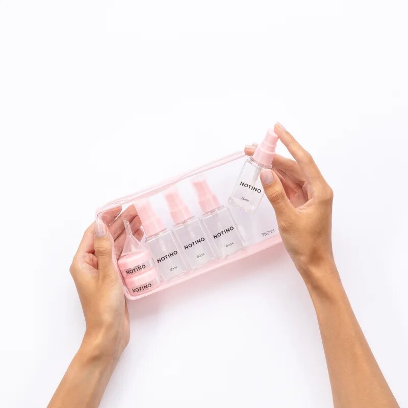 Notino Travel Collection Travel Bottle Set potovalne stekleničke Pink