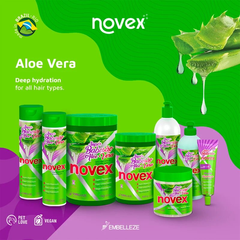 Novex Aloe Vera hranilni šampon za obnovo in krepitev las 300 ml