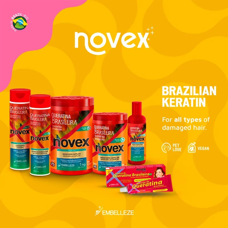 Novex Brazilian Keratin šampon za okrepitev las 300 ml