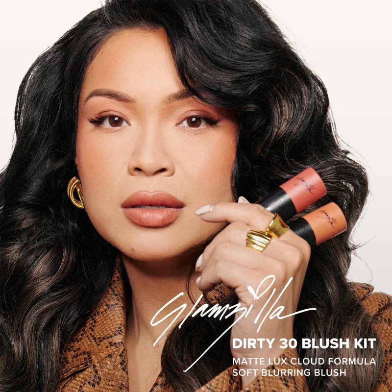 Nudestix Glamzilla Dirty 30 Blush Kit večnamensko ličilo za oči ustnice in obraz 2 kos