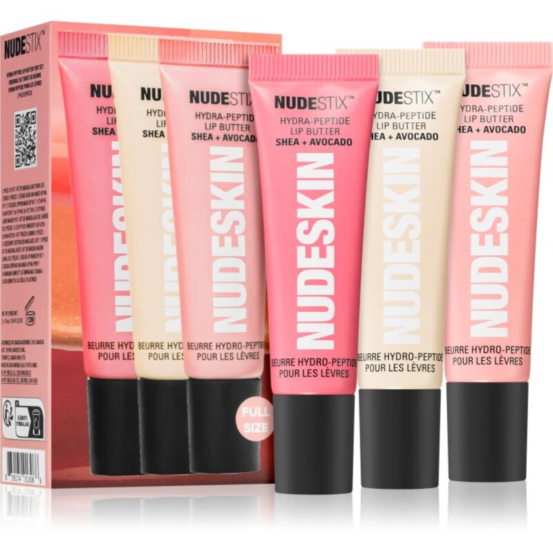 Nudestix Nudeskin Hydra-Peptide Lip Butter Tint Set darilni set za ustnice