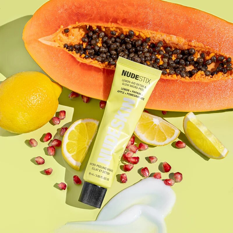 Nudestix Nudeskin Lemon-Aid Detox & Glow Micro-Peel posvetlitveni piling za obraz 60 ml