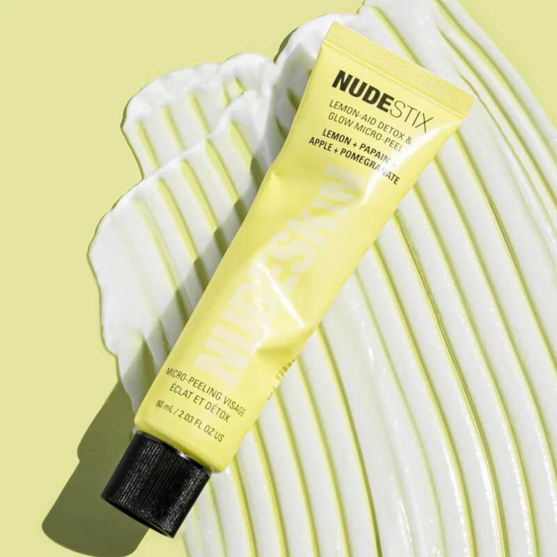 Nudestix Nudeskin Lemon-Aid Detox & Glow Micro-Peel posvetlitveni piling za obraz 60 ml