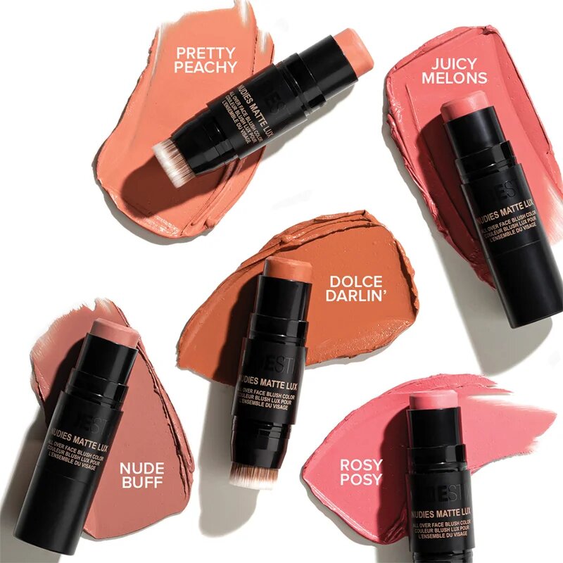Nudestix Nudies Matte Lux večnamensko ličilo za oči ustnice in obraz odtenek Pretty Peach 7 g