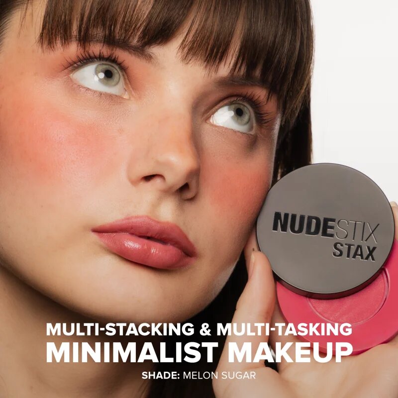 Nudestix Stax All Over Color Blush Balm večnamensko ličilo za oči ustnice in obraz odtenek Melon Sugar 2.5 g