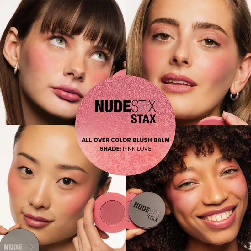Nudestix Stax All Over Color Blush Balm večnamensko ličilo za oči ustnice in obraz odtenek Pink Love 25 g