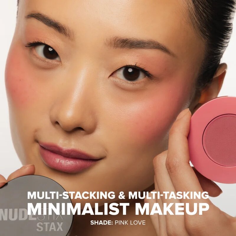 Nudestix Stax All Over Color Blush Balm večnamensko ličilo za oči ustnice in obraz odtenek Pink Love 25 g