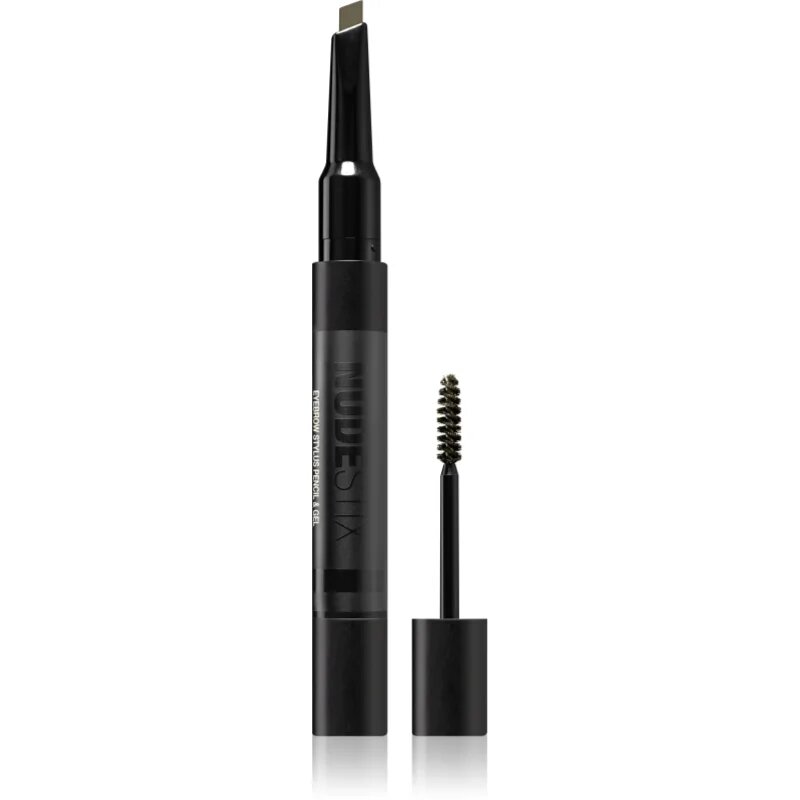 Nudestix Stylus svinčnik in gel za obrvi odtenek Ash Brown