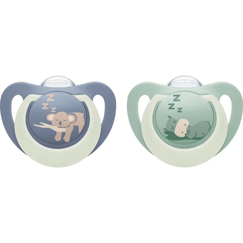 NUK First Choice Night 6-18 m duda Hippo/Koala 2 kos