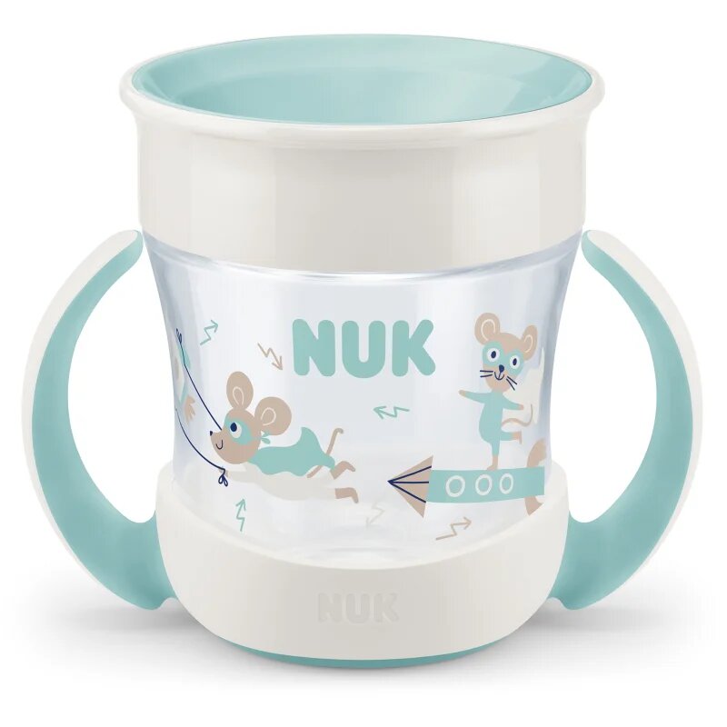 NUK Magic Cup Mini skodelica z ročaji 6m+ Green 1 kos