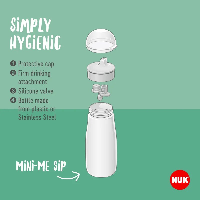 NUK Mini-Me Sip steklenička za otroke White 9m+ 1 kos