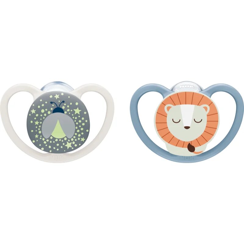 NUK Perfect Match Air Night 6-18 m duda Firefly/Lion 2 kos