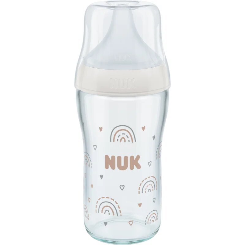 NUK Perfect Match Glass Bottle steklenička za dojenčke z indikatorjem temperature 3m+ 1 kos