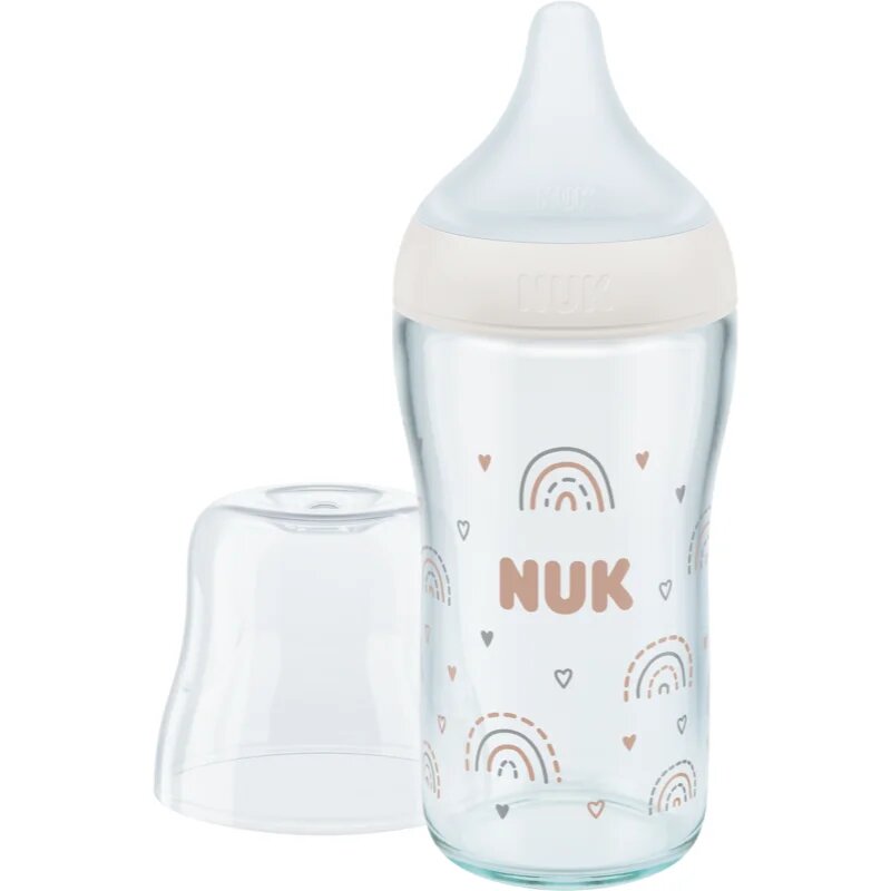 NUK Perfect Match Glass Bottle steklenička za dojenčke z indikatorjem temperature 3m+ 1 kos