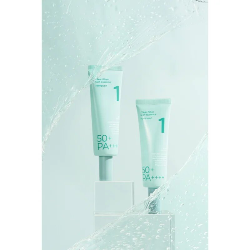 Numbuzin No. 1 Clear Filter Sun Essence posvetlitvena esenca s pomirjajočim učinkom SPF 50+ 50 ml
