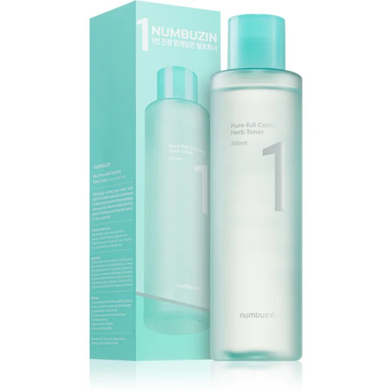 Numbuzin No. 1 Pure-Full Calming Herb Toner pomirjajoči tonik za obraz za problematično kožo 300 ml