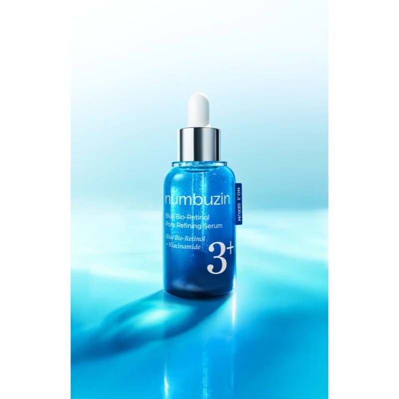 Numbuzin No. 3 Blue Bio-Retinol Pore Refining Serum učvrstitveni serum za obraz za glajenje kože in zmanjšanje por 30 ml