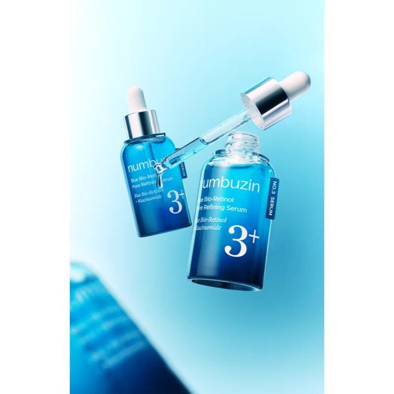 Numbuzin No. 3 Blue Bio-Retinol Pore Refining Serum učvrstitveni serum za obraz za glajenje kože in zmanjšanje por 30 ml
