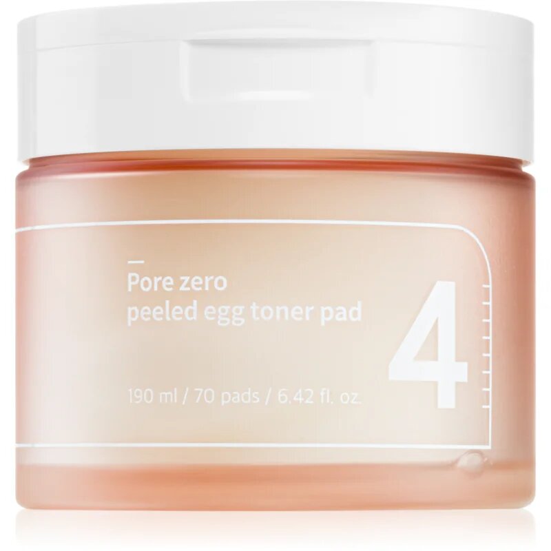 Numbuzin No. 4 Pore Zero Peeled Egg Toner Pad piling blazinice za obraz proti sijaju in razširjenim poram 70 kos