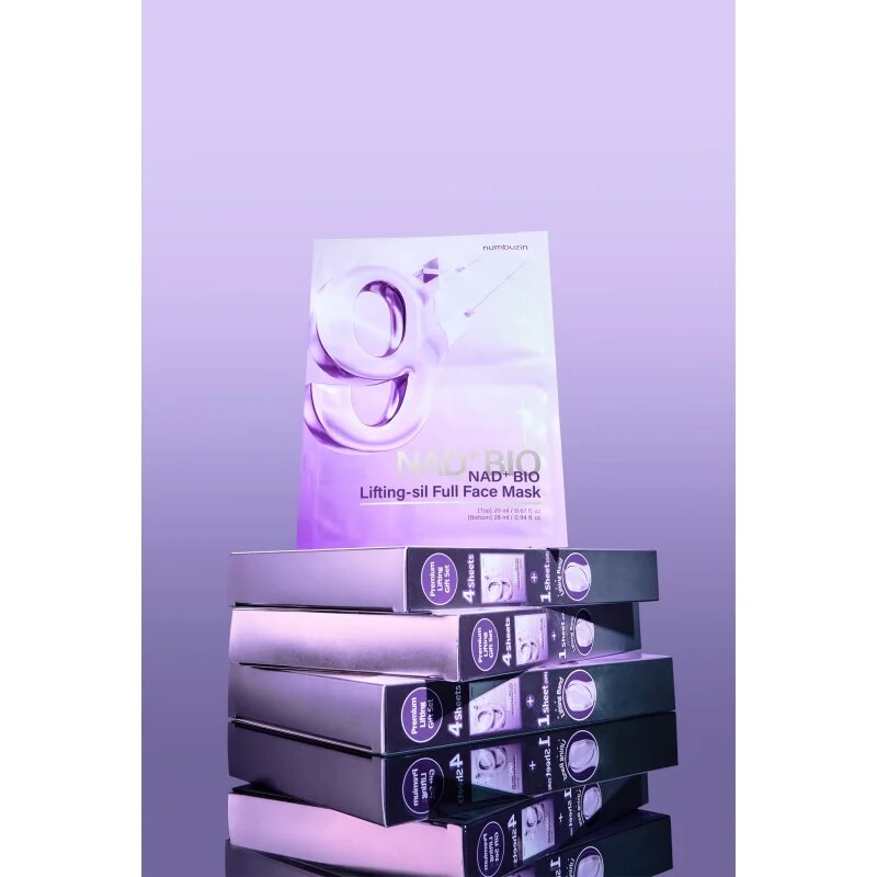 Numbuzin No. 9 NAD Bio Lifting-sil Full Face Mask učvrstitvena kolagenska maska s peptidi 4 kos