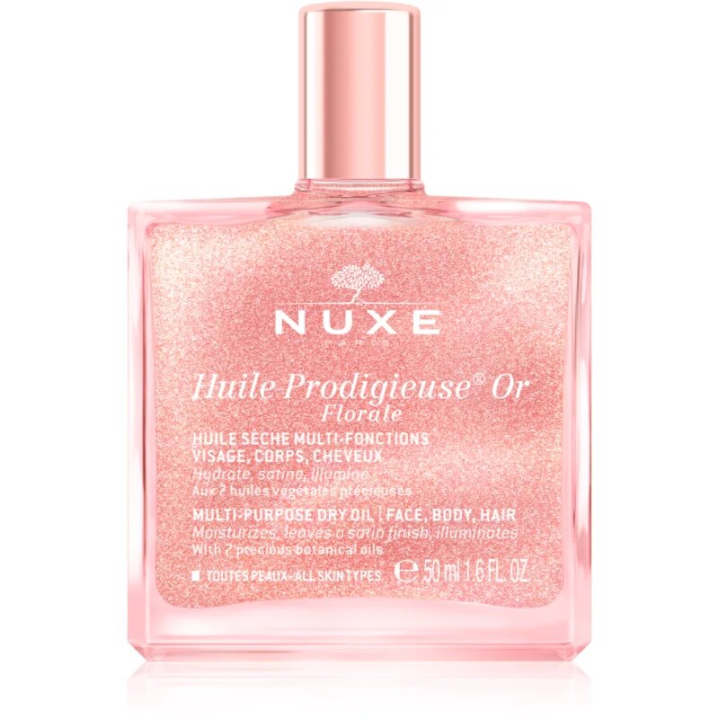 Nuxe Huile Prodigieuse Or Florale večnamensko suho olje z bleščicami za obraz telo in lase 50 ml