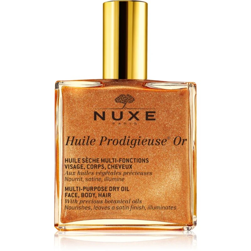 Nuxe Huile Prodigieuse Or večnamensko suho olje z bleščicami za obraz telo in lase 100 ml