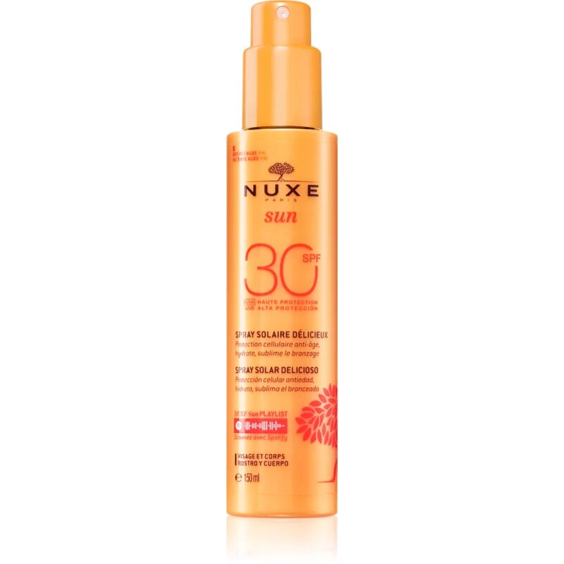 Nuxe Sun Delicious Solar Spray pršilo za sončenje za obraz in telo SPF 30 150 ml