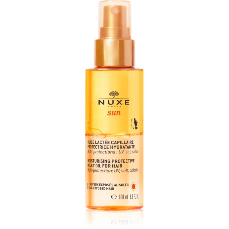 Nuxe Sun Moisturizing Protective Milky Oil For Hair zaščitno olje za lase izpostavljene soncu morski in klorirani vodi 100 ml
