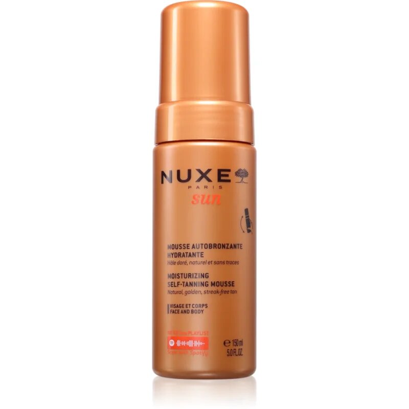 Nuxe Sun Moisturizing Self-Tanning Mousse samoporjavitvena pena za obraz in telo 150 ml