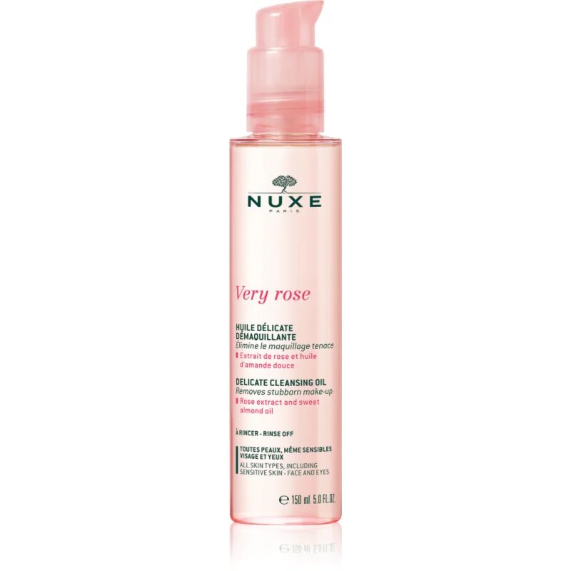 Nuxe Very Rose Delicate Cleansing Oil nežno čistilno olje za obraz in oči 150 ml