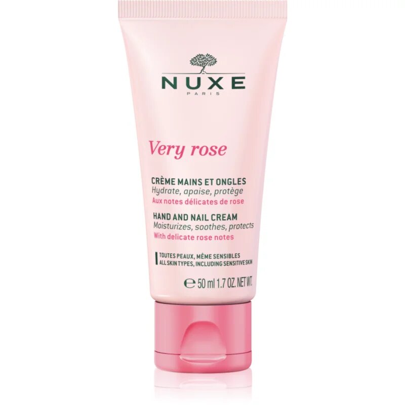Nuxe Very Rose Hand And Nail Cream krema za roke in nohte z vrtnično vodo 50 ml
