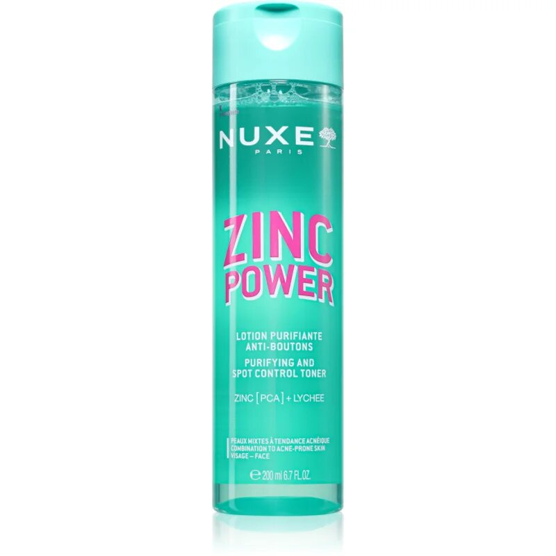 Nuxe Zinc Power Purifying And Spot Control Toner čistilni tonik za mastno in problematično kožo 200 ml