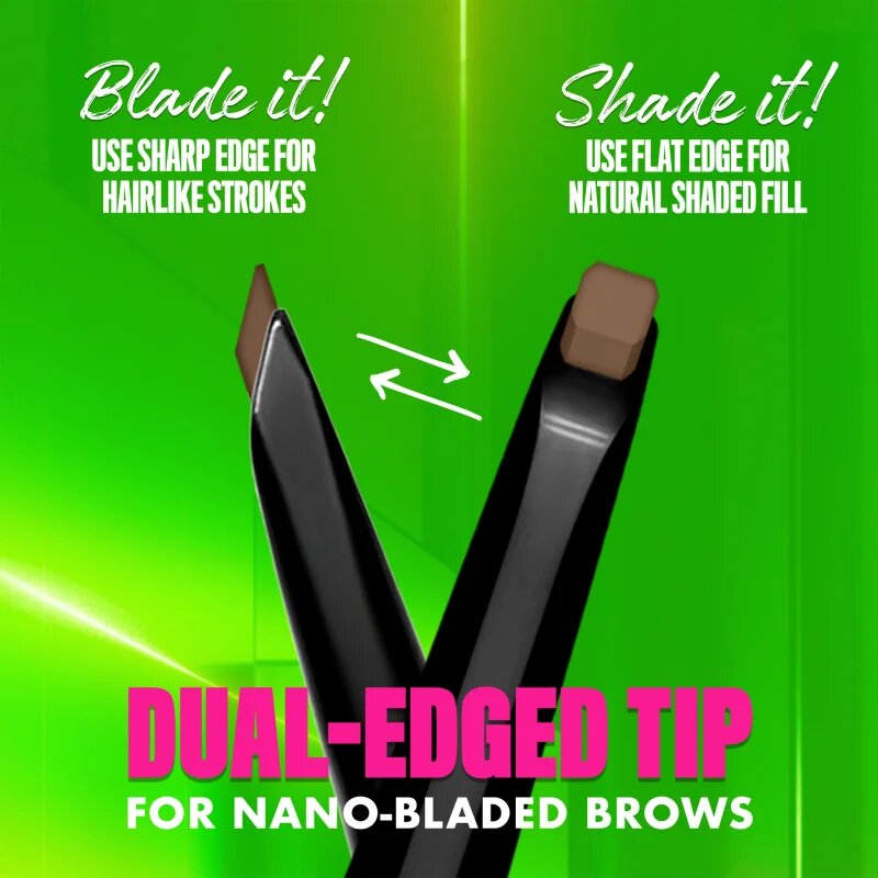 NYX Professional Makeup Blade & Shade svinčnik za obrvi s krtačko odtenek 01 Ash Blonde 0.06 g