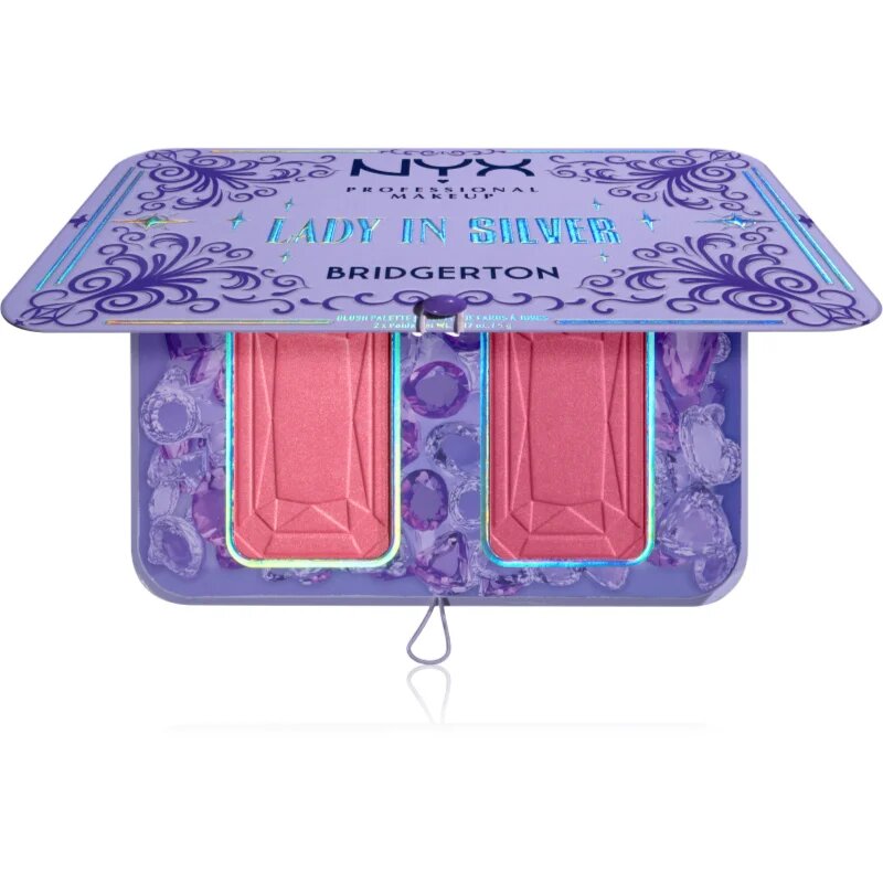 NYX Professional Makeup Bridgerton Royal Blush paleta rdečil odtenek 02 Lady In Silver 2x5 g