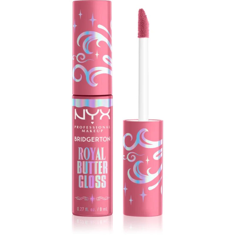 NYX Professional Makeup Bridgerton Royal Butter Gloss sijaj za ustnice odtenek 01 Angel Food Cake 8 ml