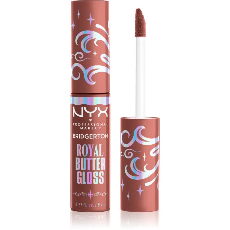 NYX Professional Makeup Bridgerton Royal Butter Gloss sijaj za ustnice odtenek 02 Praline 8 ml