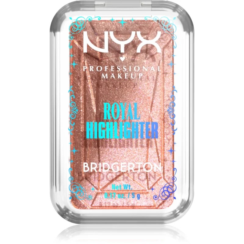 NYX Professional Makeup Bridgerton Royal Highlighter osvetljevalec odtenek 01 Iridescent Peach 5 g